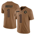 Perkns MN.Vikings #1 Kyler Murray Player Brown Salute To Service Limited Stitched Jerseys