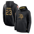 Perkns MN.Vikings #23 James Pierre Player Black Salute to Service Hoodies Limited Game Stitched Jerseys