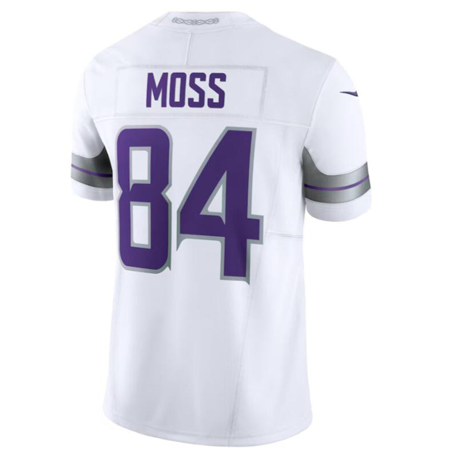 Perkns MN.Vikings #84 Randy Moss White Alternate Retired Player Game Stitched Jerseys