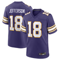 Perkns MN.Vikings #18 Justin Jefferson Player Purple Classic Limited Game Stitched Jerseys
