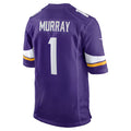 Perkns MN.Vikings #1 Kyler Murray Purple Game Stitched Jerseys