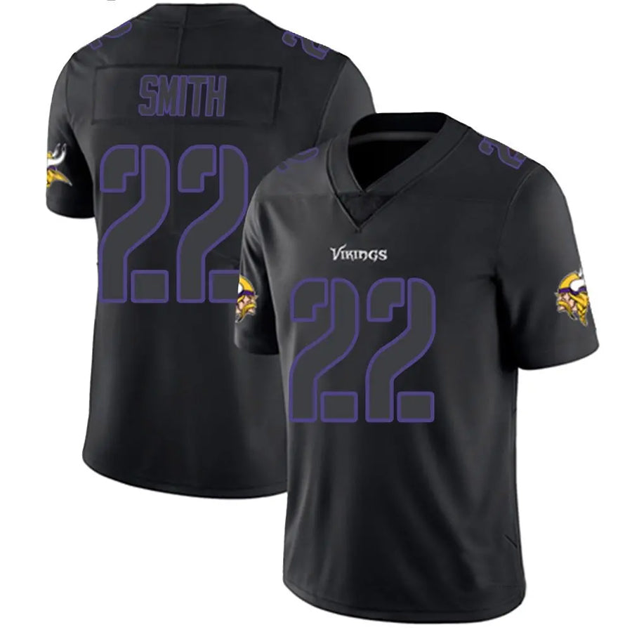Perkns MN.Vikings #22 Harrison Smith Player Limited Black Impact Game Stitched Jerseys