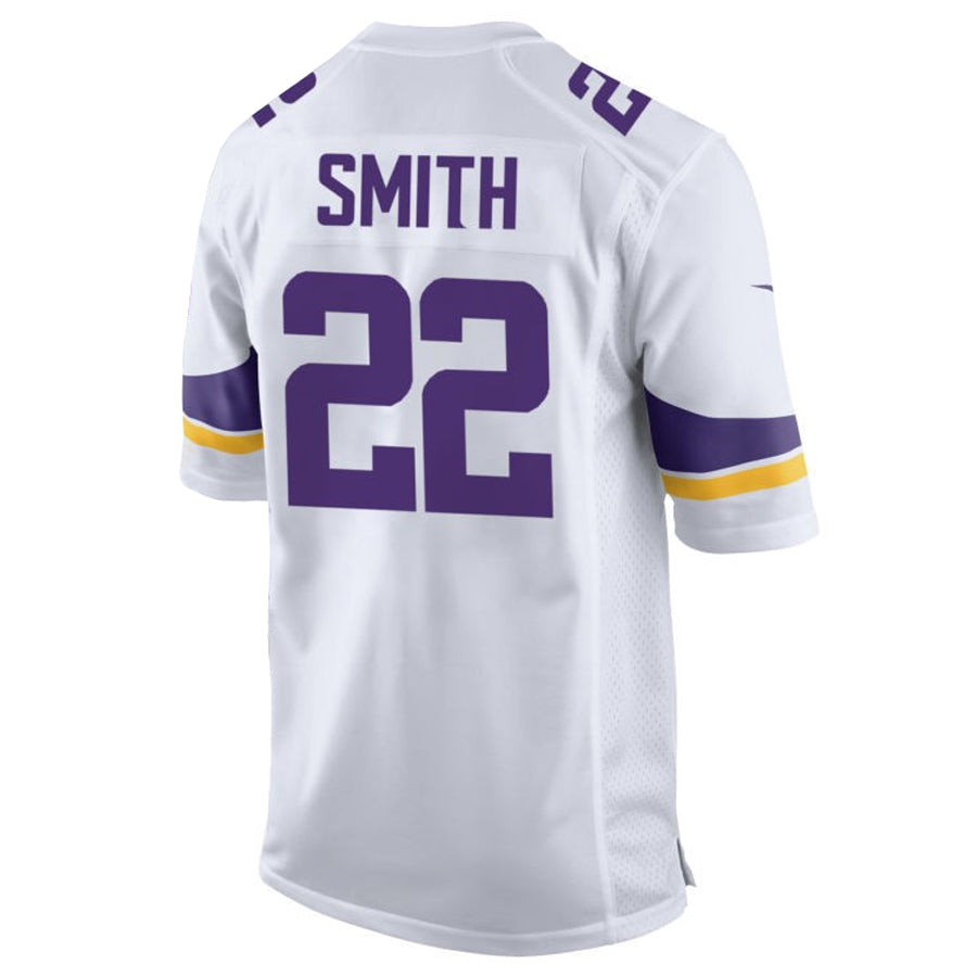 Perkns MN.Vikings #22 Harrison Smith Player White Home Game Stitched Jerseys