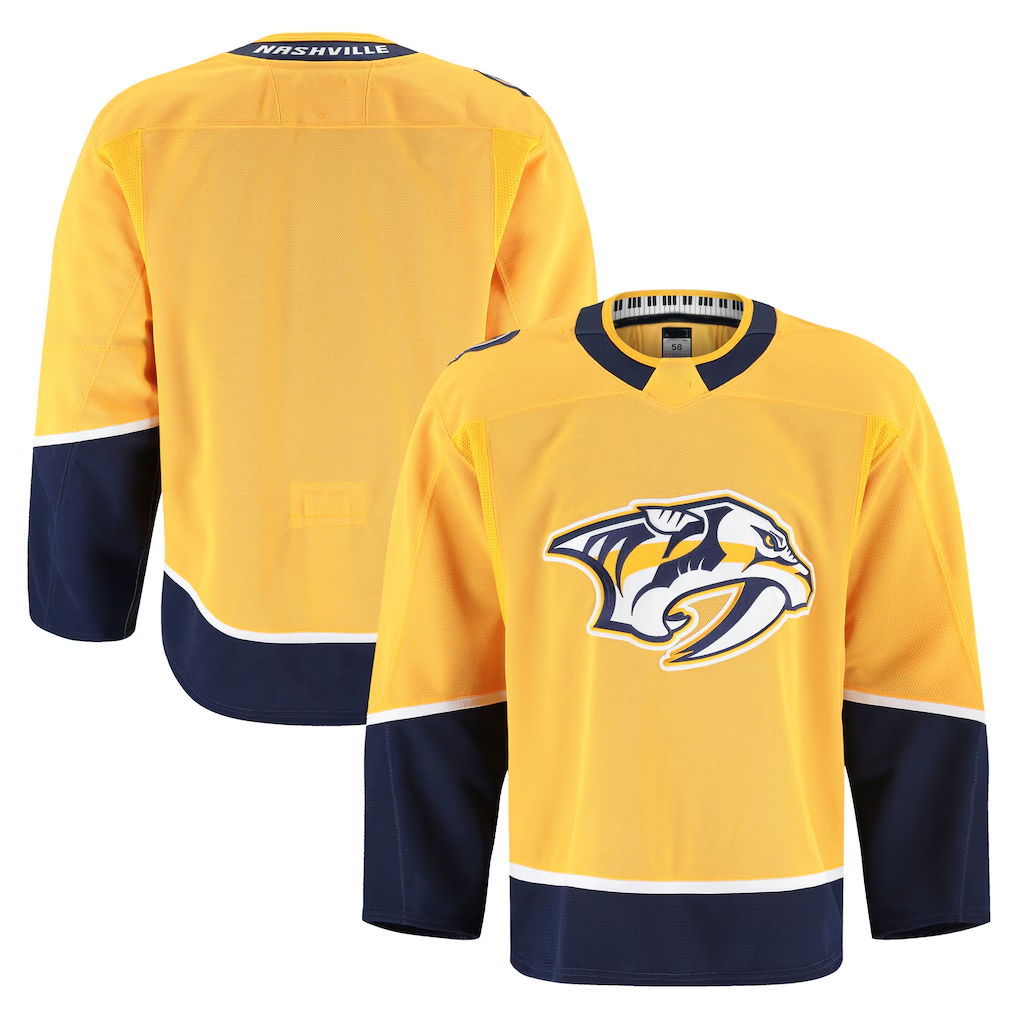 Perkns N.Predators Yellow Home Authentic Pro Jerseys