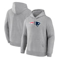Perkns NE.Patriots Gray LOGO Pullover Hoodies Home Game Blank Player Stitched Jerseys