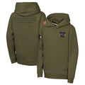 Perkns NE.Patriots Olive Salute to Service Pullover Hoodies Limited Blank Player Stitched Jerseys