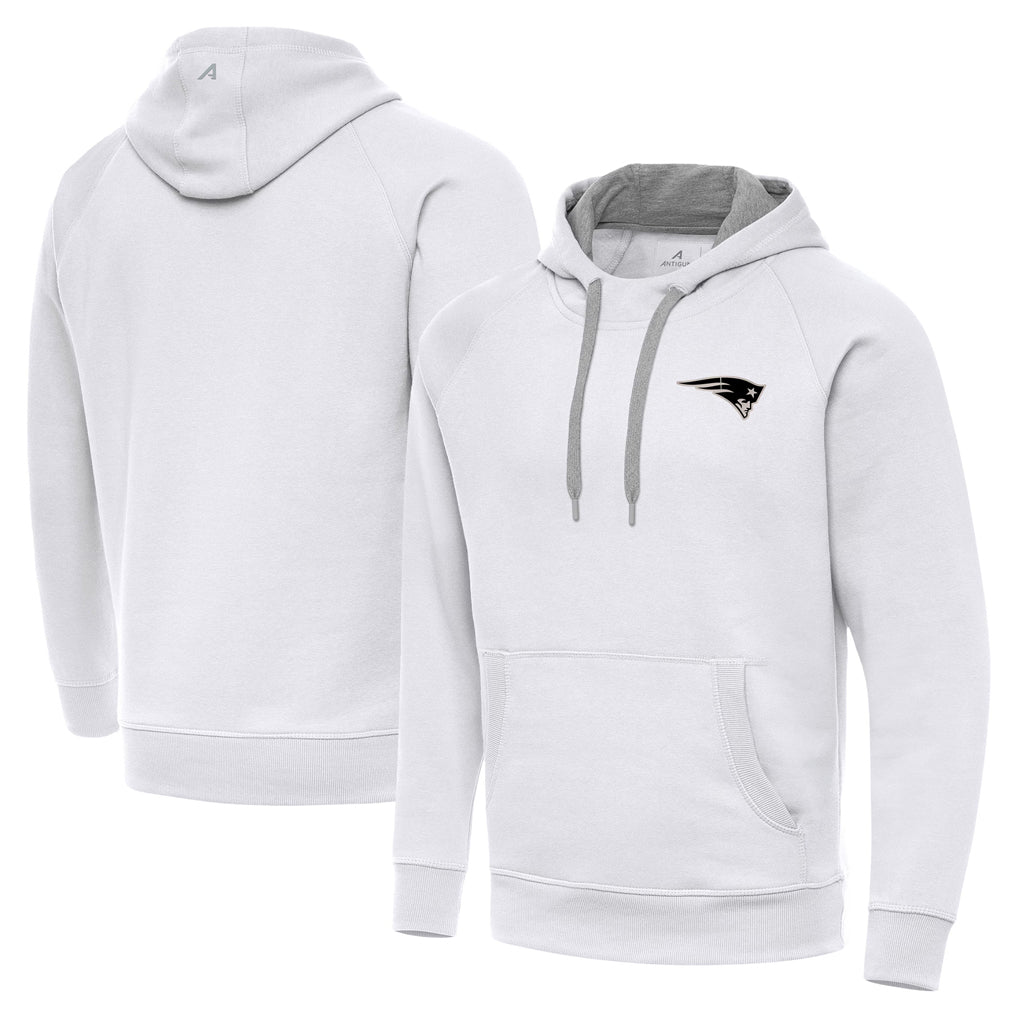 Perkns NE.Patriots White Pullover Hoodies Limited Blank Player Stitched Jerseys