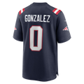 Perkns NE.Patriots #0 Christian Gonzalez Navy Team Game Stitched Jerseys
