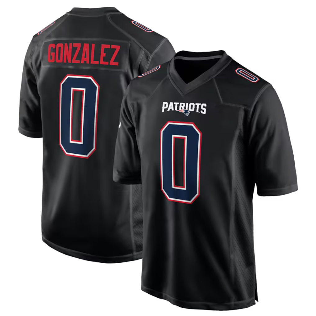 Perkns NE.Patriots #0 Christian Gonzalez Player Carbon Fashion Limited Home Game Stitched Jerseys