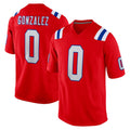 Perkns NE.Patriots #0 Christian Gonzalez Player Red Home Game Stitched Jerseys