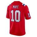 Perkns NE.Patriots #10 Drake Maye Red Player Game Stitched Jerseys