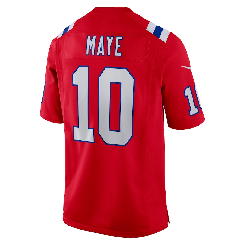 Perkns NE.Patriots #10 Drake Maye Red Player Game Stitched Jerseys