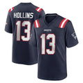 Perkns NE.Patriots #13 Mack Hollins Player Navy Home Game Stitched Jerseys