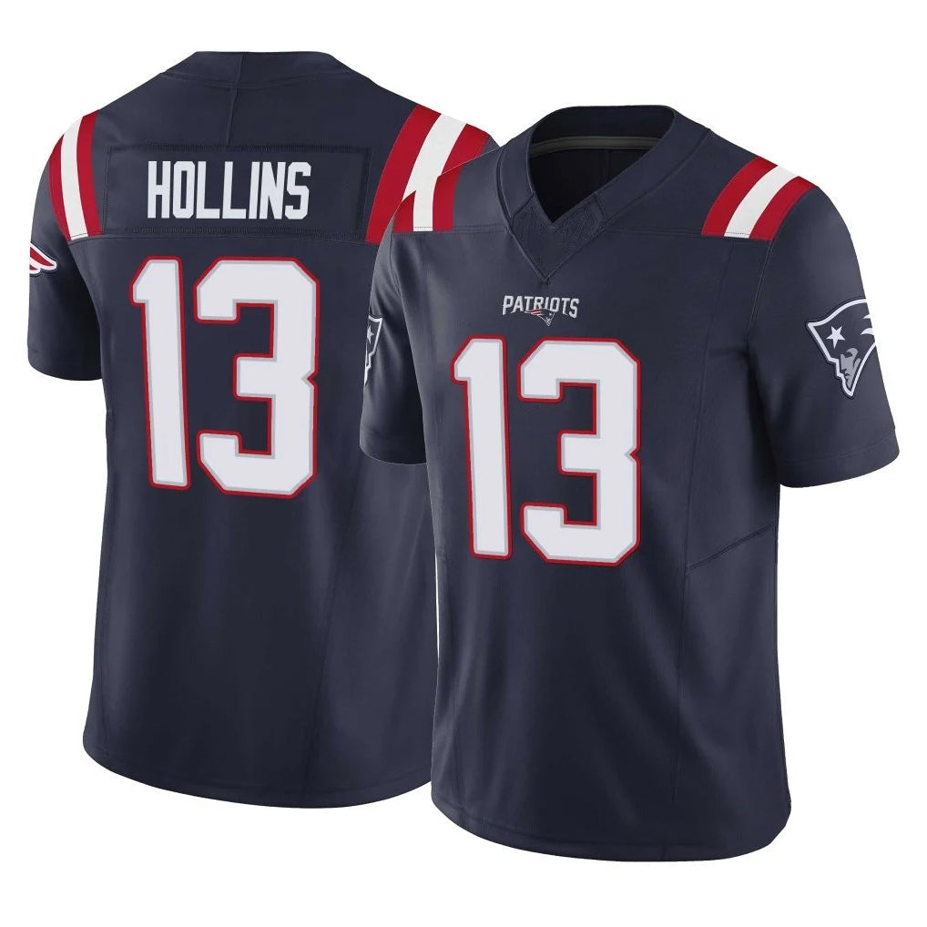 Perkns NE.Patriots #13 Mack Hollins Player Navy Limited Vapor F.U.S.E. Home Game Stitched Jerseys