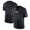 Perkns NE.Patriots #18 Kyle Williams Player Black Impact LImited Home Game Stitched Jerseys