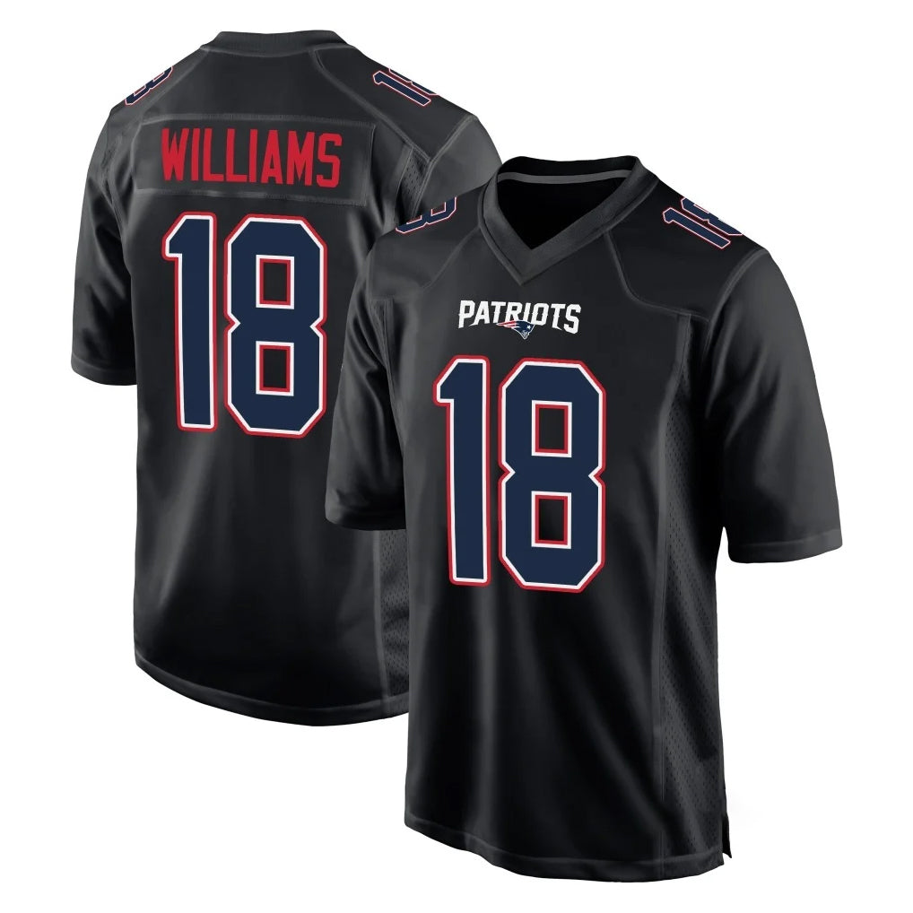 Perkns NE.Patriots #18 Kyle Williams Player Carbon Fashion Limited Home Game Stitched Jerseys