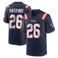 Perkns NE.Patriots #26 Hassan Haskins Navy Home Game Stitched Jerseys