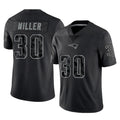 Perkns NE.Patriots #30 Jam Miller Player Black Reflective LImited Home Game Stitched Jerseys