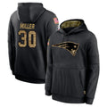 Perkns NE.Patriots #30 Jam Miller Player Black Salute to Service Hoodies Limited Game Stitched Jerseys
