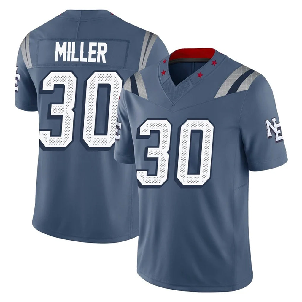 Perkns NE.Patriots #30 Jam Miller Player Blue Limited Rivalries Collection Home Game Stitched Jerseys