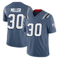 Perkns NE.Patriots #30 Jam Miller Player Blue Limited Rivalries Collection Home Game Stitched Jerseys