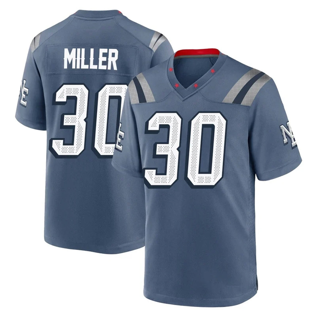 Perkns NE.Patriots #30 Jam Miller Player Blue Rivalries Collection Home Game Stitched Jerseys