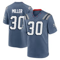 Perkns NE.Patriots #30 Jam Miller Player Blue Rivalries Collection Home Game Stitched Jerseys