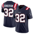 Perkns NE.Patriots #32 TreVeyon Henderson Player Navy Limited Vapor F.U.S.E. Home Game Stitched Jerseys