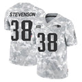 Perkns NE.Patriots #38 Rhamondre Stevenson Player Arctic Camo Salute To Service Limited Game Stitched Jerseys