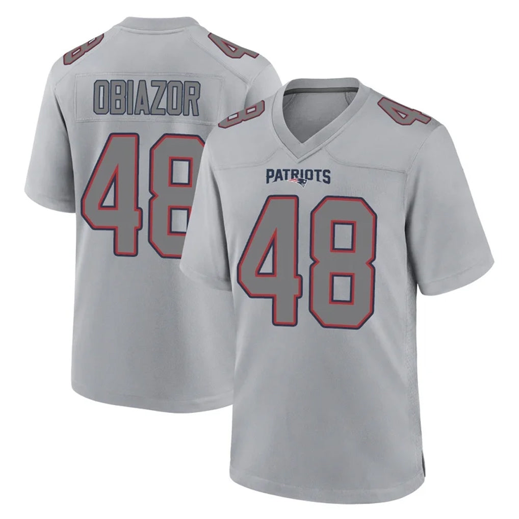 Perkns NE.Patriots #48 Namdi Obiazor Player Gray Fashion Limited Home Game Stitched Jerseys