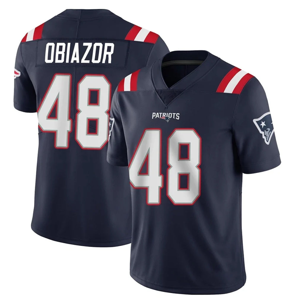 Perkns NE.Patriots #48 Namdi Obiazor Player Navy Vapor Untouchable Home Game Stitched Jerseys