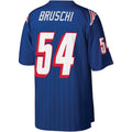 Perkns NE.Patriots #54 Tedy Bruschi Mitchell & Ness Royal Legacy Replica Stitched Jerseys