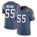 Perkns NE.Patriots #55 Jared Wilson Player Blue Limited Rivalries Collection Home Game Stitched Jerseys