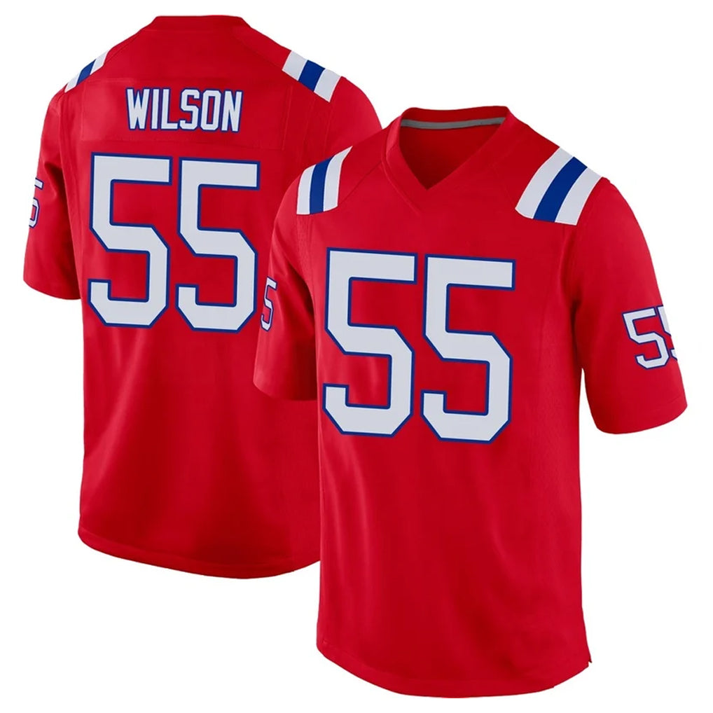 Perkns NE.Patriots #55 Jared Wilson Player Red Home Game Stitched Jerseys