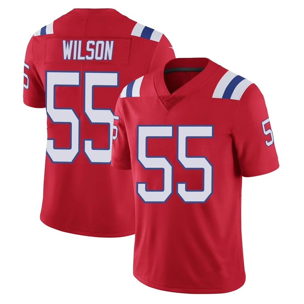 Perkns NE.Patriots #55 Jared Wilson Player Red Vapor Untouchable Home Game Stitched Jerseys