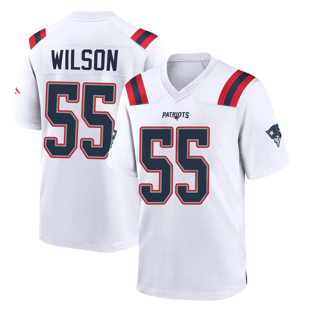 Perkns NE.Patriots #55 Jared Wilson Player White Home Game Stitched Jerseys