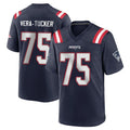Perkns NE.Patriots #75 Alijah Vera-Tucker Player Navy Home Game Stitched Jerseys