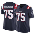 Perkns NE.Patriots #75 Alijah Vera-Tucker Player Navy Limited Vapor F.U.S.E. Home Game Stitched Jerseys