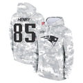 Perkns NE.Patriots #85 Hunter Henry Player Arctic Camo Salute to Service Pullover Hoodies Limited Game Stitched Jerseys