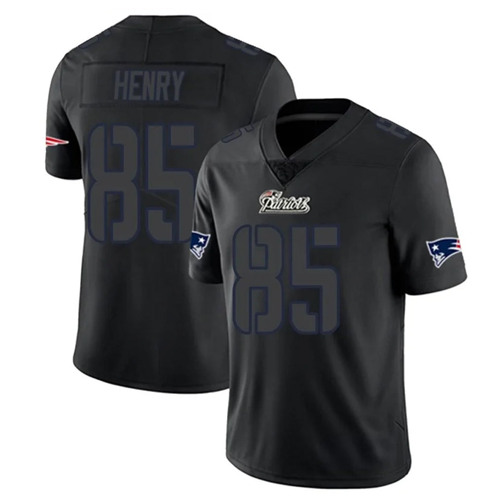 Perkns NE.Patriots #85 Hunter Henry Player Black Impact LImited Home Game Stitched Jerseys