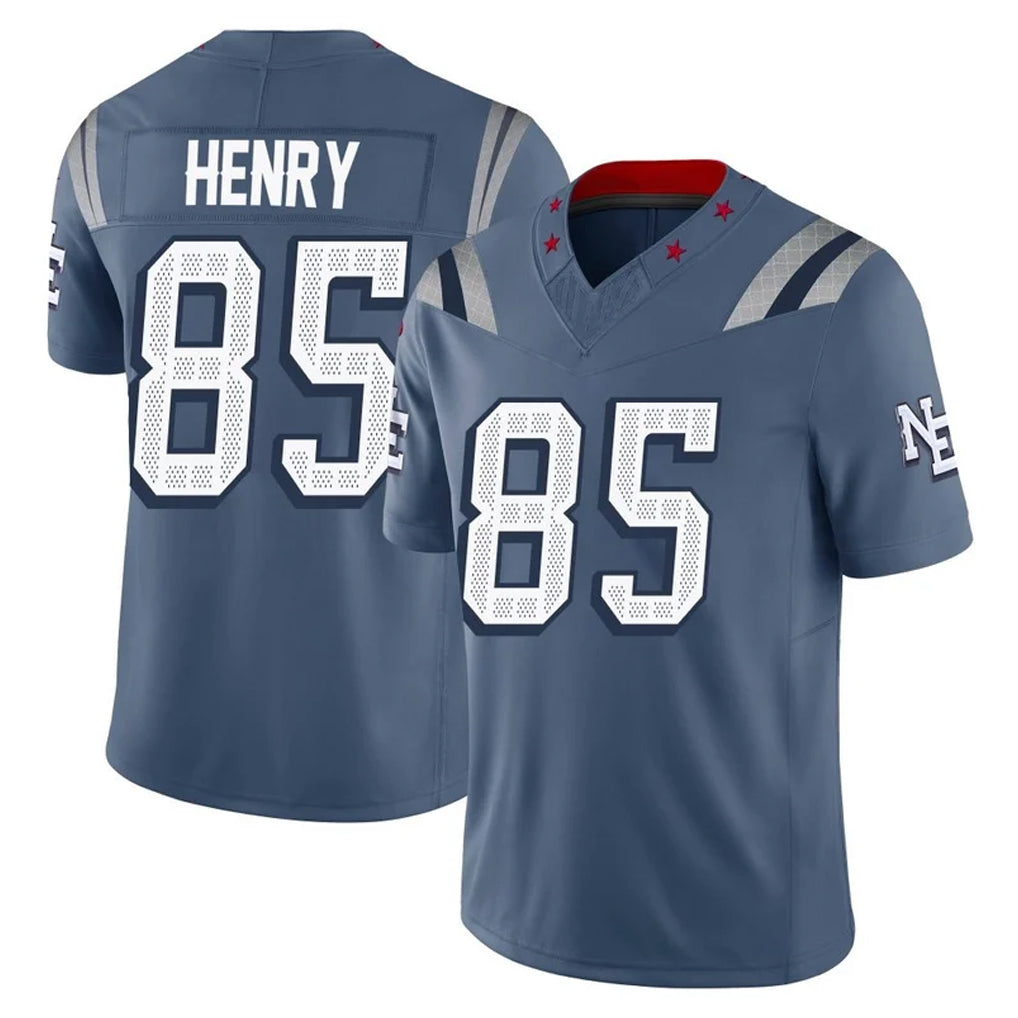 Perkns NE.Patriots #85 Hunter Henry Player Blue Limited Rivalries Collection Home Game Stitched Jerseys