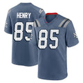 Perkns NE.Patriots #85 Hunter Henry Player Blue Rivalries Collection Home Game Stitched Jerseys