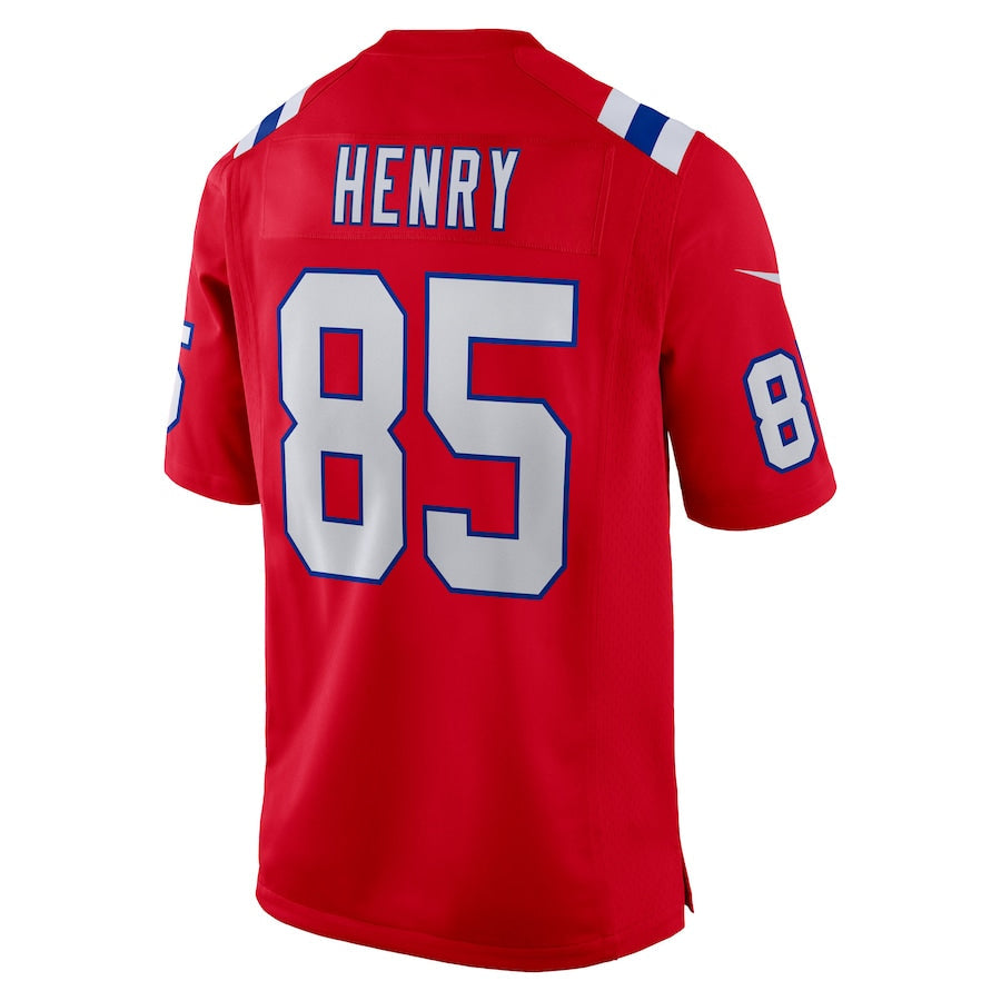 Perkns NE.Patriots #85 Hunter Henry Player Navy Red Home Game Stitched Jerseys