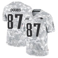 Perkns NE.Patriots #87 Romeo Doubs Player Arctic Camo Salute To Service Limited Game Stitched Jerseys
