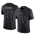 Perkns NE.Patriots #87 Romeo Doubs Player Black Reflective LImited Home Game Stitched Jerseys