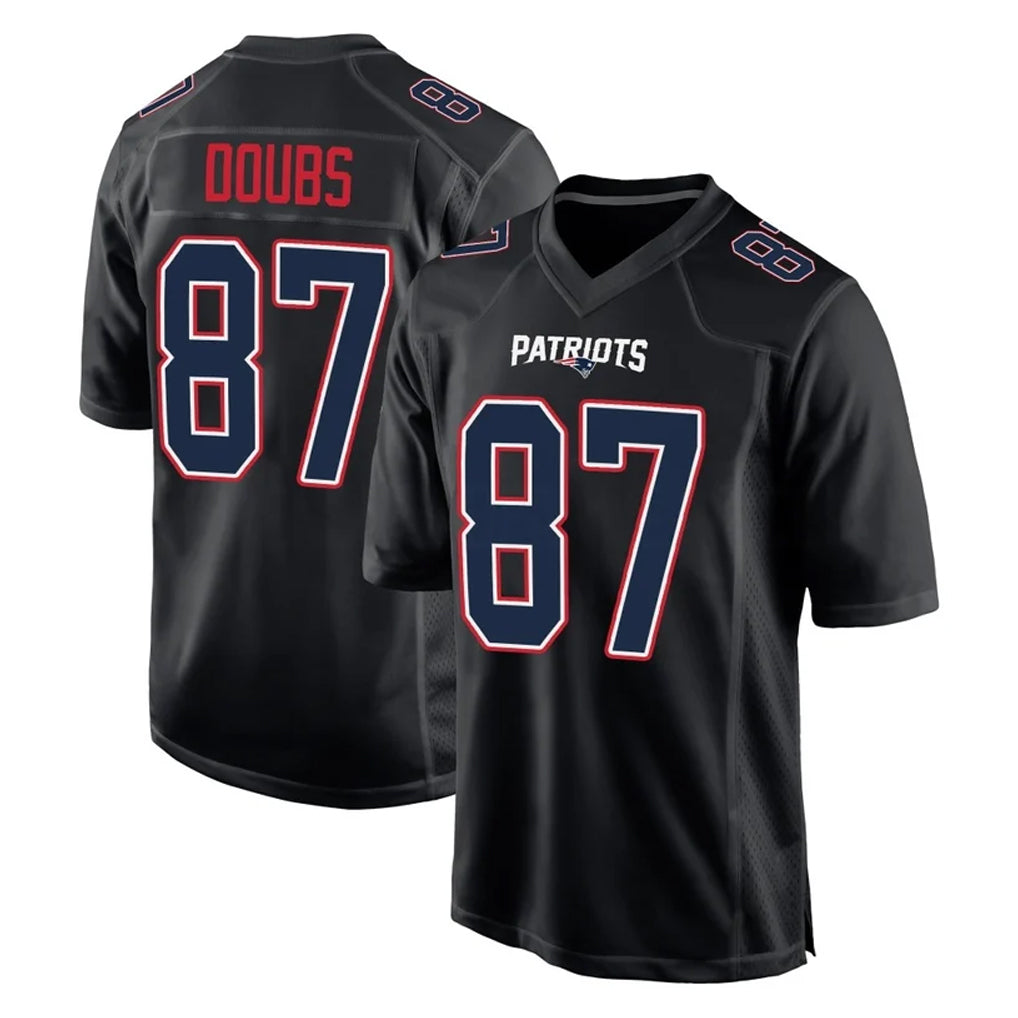 Perkns NE.Patriots #87 Romeo Doubs Player Carbon Fashion Limited Home Game Stitched Jerseys