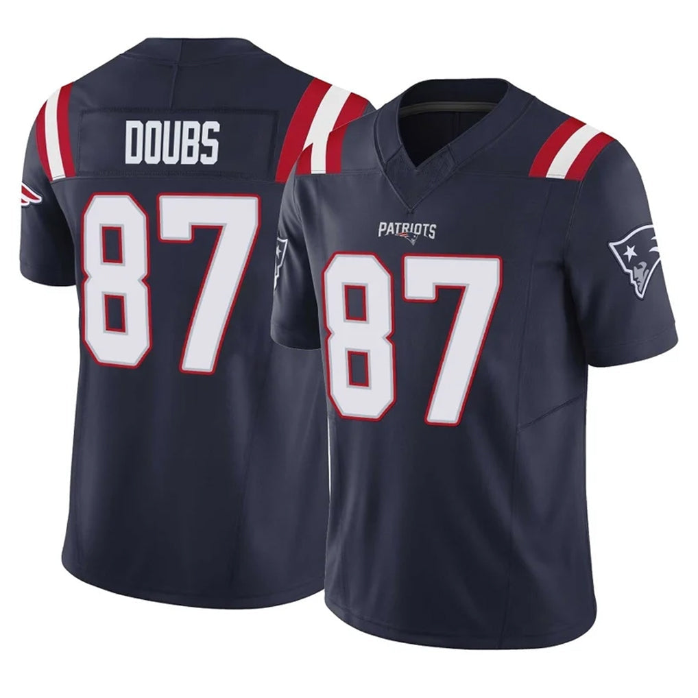 Perkns NE.Patriots #87 Romeo Doubs Player Navy Limited Vapor F.U.S.E. Home Game Stitched Jerseys