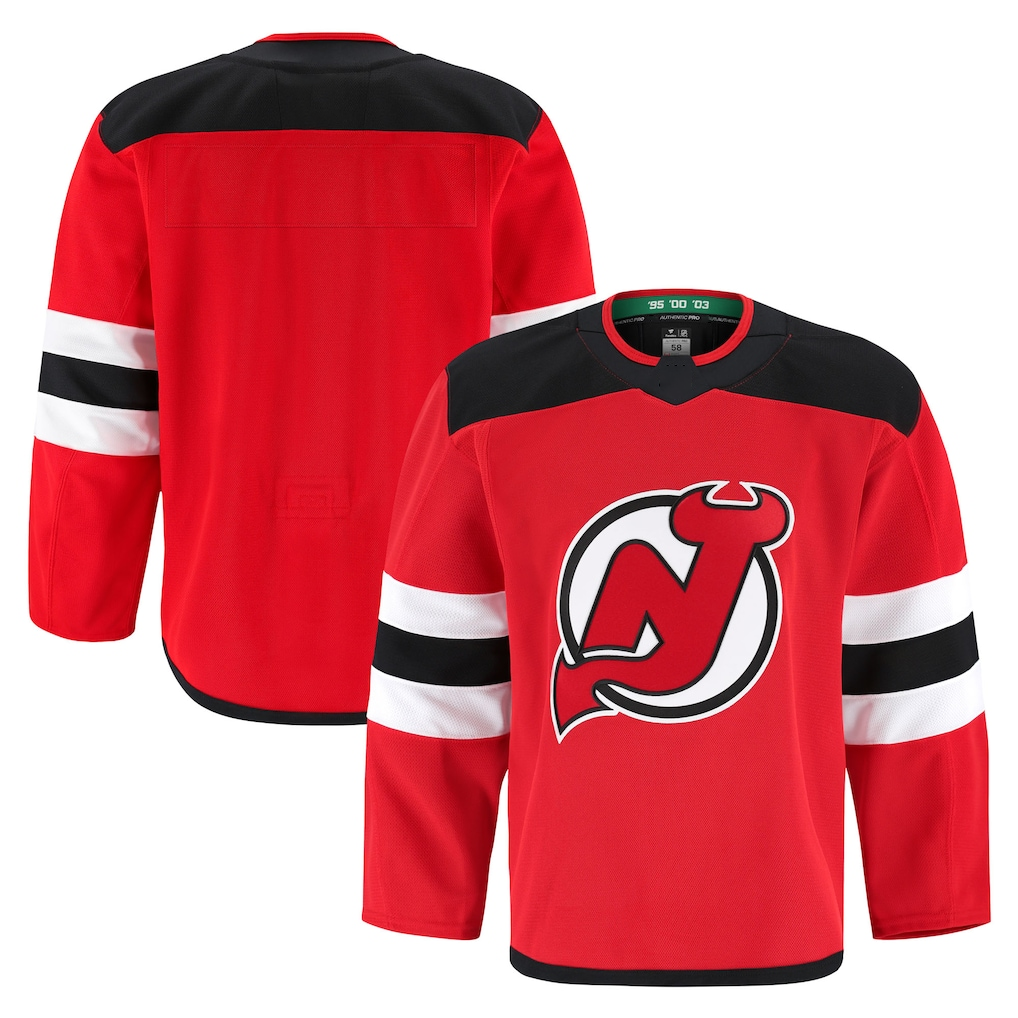 Perkns N.Jersey Devils Red Home Authentic Pro Jerseys