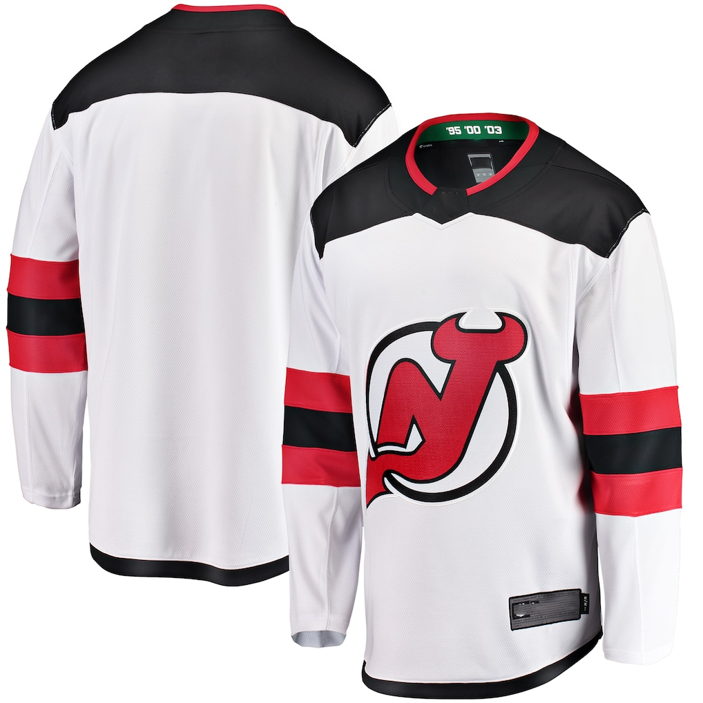 Perkns N.Jersey Devils White Breakaway Away Jerseys