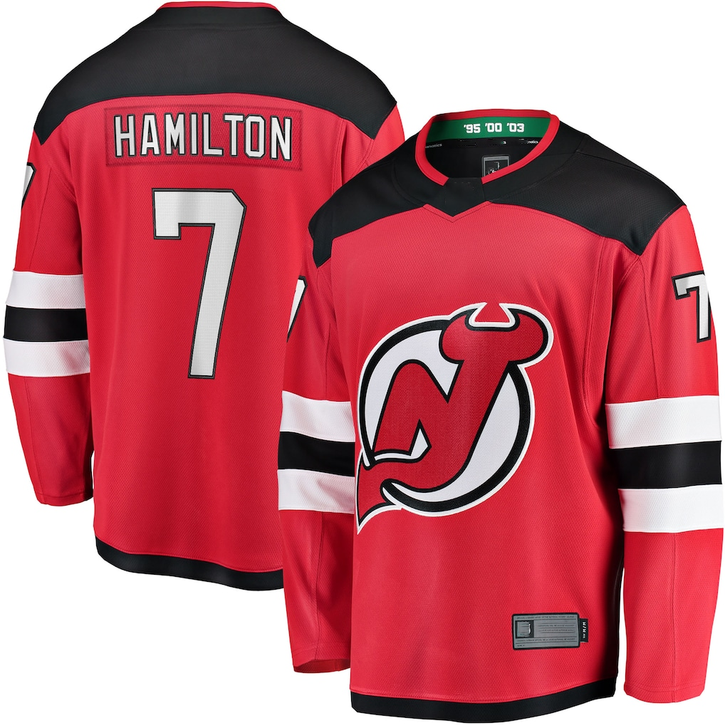 Perkns N.Jersey Devils #7 Dougie Hamilton Red Breakaway Player Jerseys